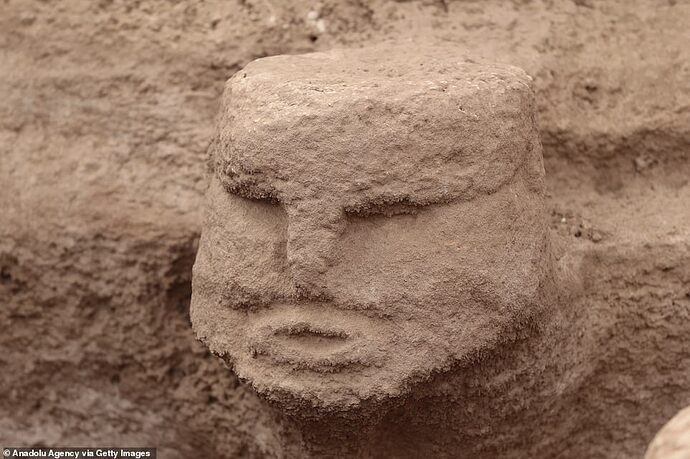 Among them are many 3D sculptures and human depictions, including those of human heads (pictured), archaeologists said