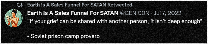 Screenshot 2023-01-03 at 13-03-26 Earth Is A Sales Funnel For SATAN (@GENIC0N) _ Twitter
