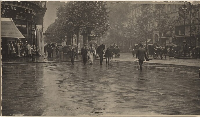 history A Wet Day on the Boulevard, Paris. 1894 by Alfred Stieglit
