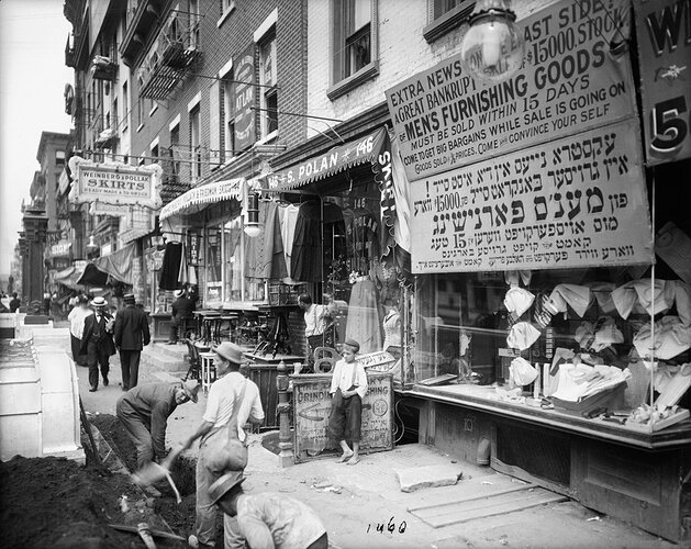yiddish storefront lower eastside 1908 jewish ghetto