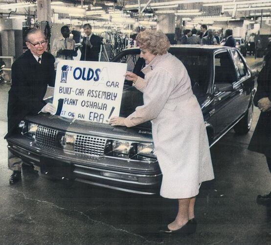 The first Oldsmobile built at GM’s Oshawa plant in 1985