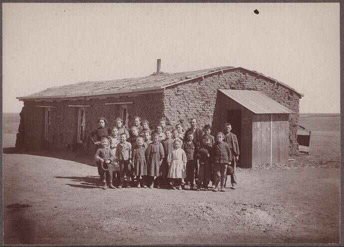 Sod Schoolhouse Thomas County Kansas circa 1897 history