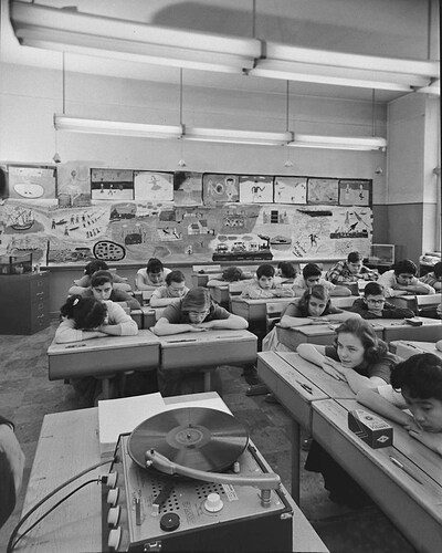 History Listening to music in art class (1957)