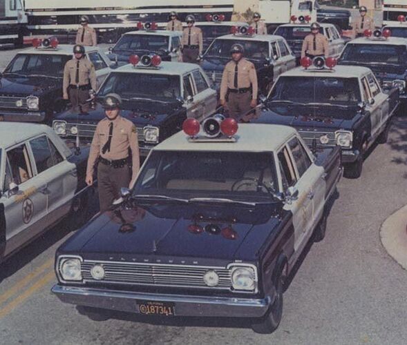 Fleet of 1966 Plymouth Pursuit Cars