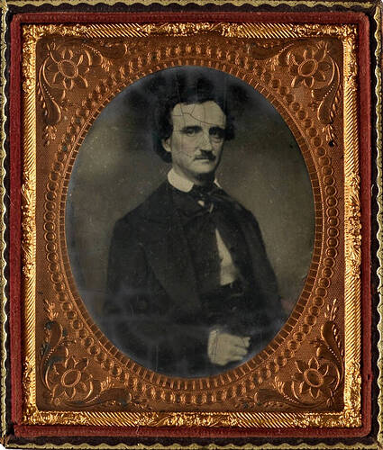 This is the last-known photograph taken of Edgar Allan Poe, taken in September 1849, mere weeks before he died under mysterious circumstances in a manner befitting his fiction