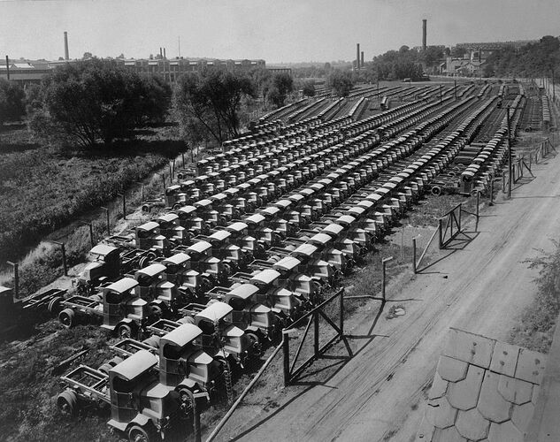 Mack Trucks for Army use during World War I in 1918