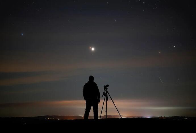 Rare photo said to capture all planets including Earth at once for the first time ever. Photo by Josh Dury, England.