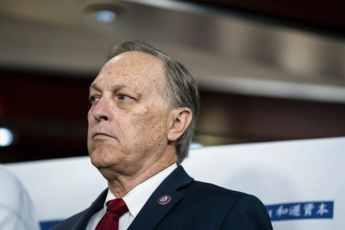 Rep. Andy Biggs (R-Ariz.) at the Capitol in Washington on Nov. 17, 2022. (Al Drago/The New York Times)