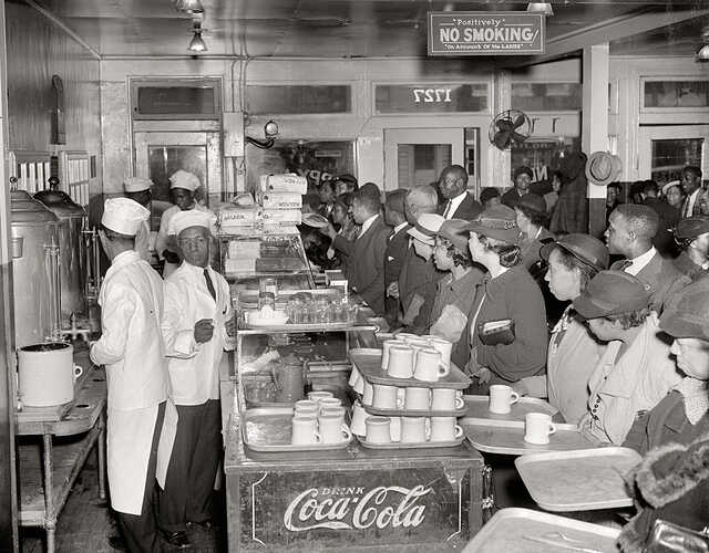 Washington's Happy News Cafe, 1937. Harris and Ewing