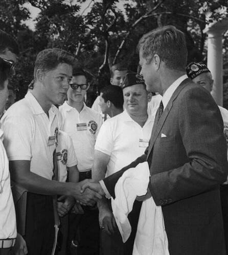 In 1963, a young Bill Clinton shook the hand of President John F. Kennedy