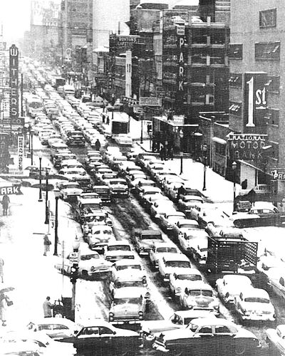 In the 1950s, downtown Dallas was a thriving urban center that reflected the post-war boom in the United States.