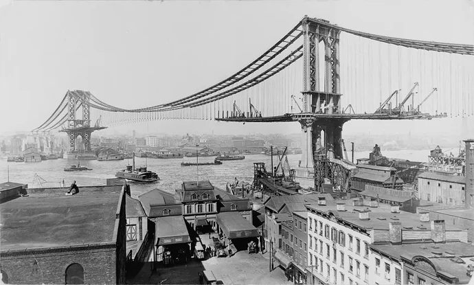 ManhattanBridgeConstruction1909