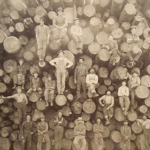 Portrait of a Group of Lumberjacks.