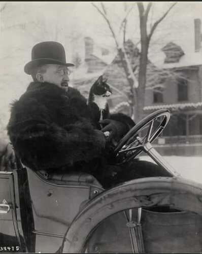 Fur coats on, going for a drive