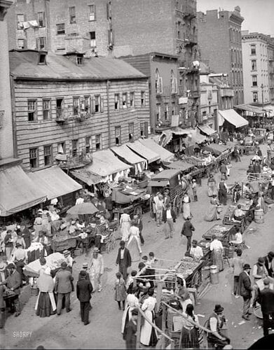 Street Market in Lower Manhattan, ca. 1900