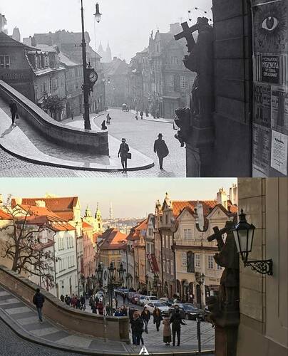 Prague in 1910 compared to today.