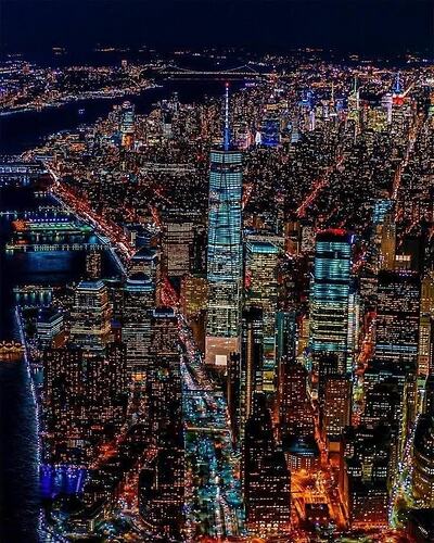 History Manhattan at night by Chris Nova