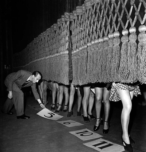 A “prettiest legs” competition in Paris, 1950