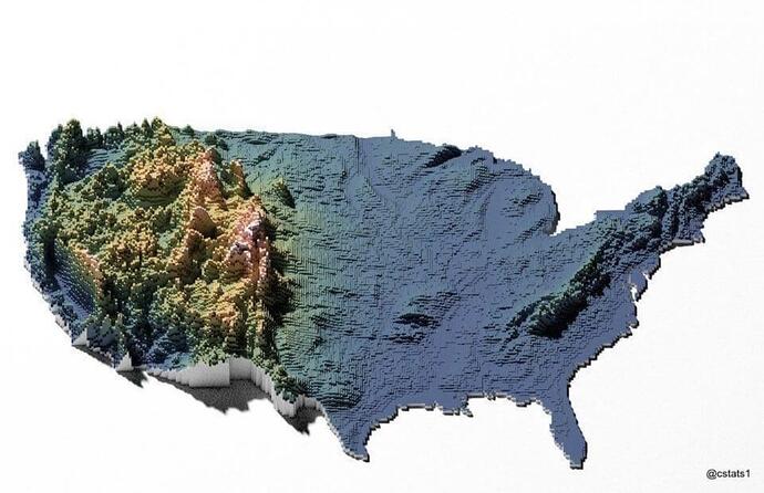 Topography of USA