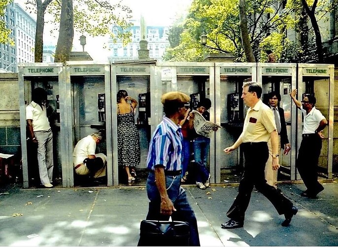 Phone Booths at 42nd Street, NYC (1970s)