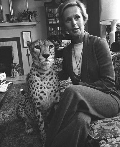 Just Tippi Hedren and her pet cheetah