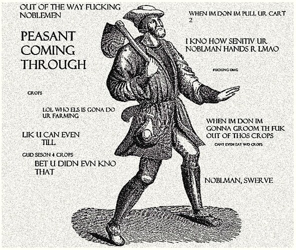 Peasant coming through