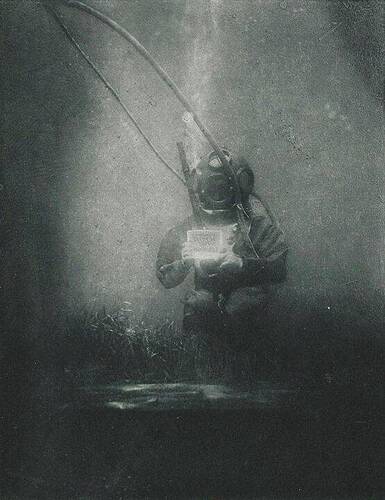 This remarkable 1899 photo is the first picture ever taken underwater