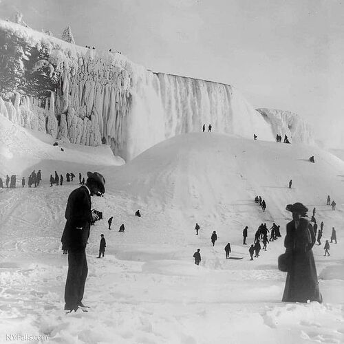 history Frozen Niagara Falls, 1911