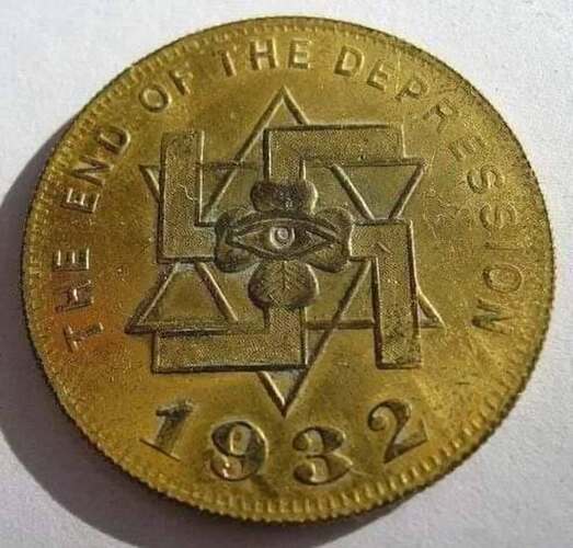 American commemorative medal celebrating the end of the Great Depression of 1929