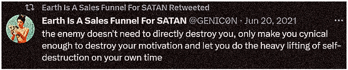 Screenshot 2023-03-01 at 20-24-27 Earth Is A Sales Funnel For SATAN (@GENIC0N) _ Twitter