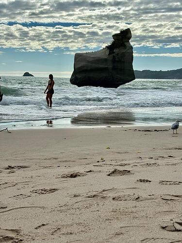 Cathedral Cove’s Floating Rock