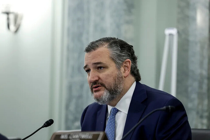 Ranking Member Ted Cruz (R-TX) speaks at a hearing with the Senate Commerce, Science and Transportation Committee on Capitol Hill on March 01, 2023 in Washington, DC. The committee met to discuss the nomination of Phillip A. Washington to be Administrator of the Federal Aviation Administration.
