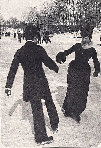 1890 skating couple