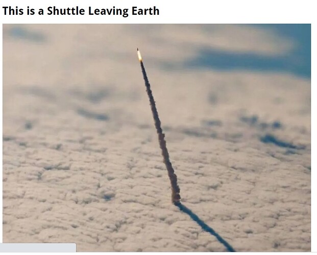 Shuttle Leaving Earth