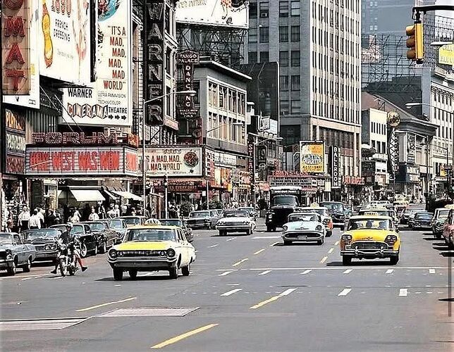 Broadway and 47th Street in 1963