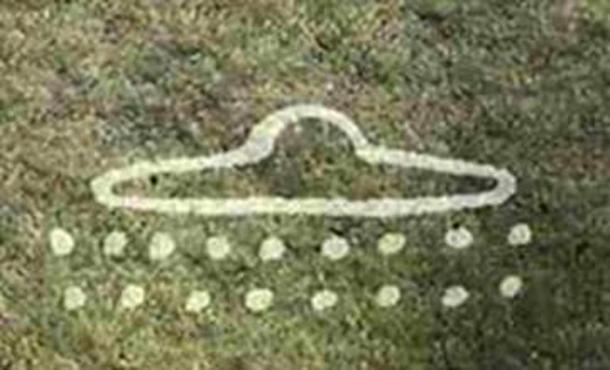 UFO imagery within a prehistoric cave painting. (Author provided)