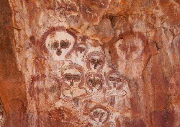 Aboriginal Wandjina rock art on the Barnett River, Mount Elizabeth Station. (Graeme Churchard / CC BY 2.0)
