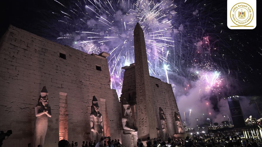 Fireworks at the Opet festival at Luxor’s Sphinx Avenue opening. Source: Ministry of Tourism and Antiquities – Egypt