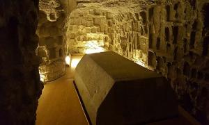 One of the Serapeum sarcophagi in Saqqara, Egypt.