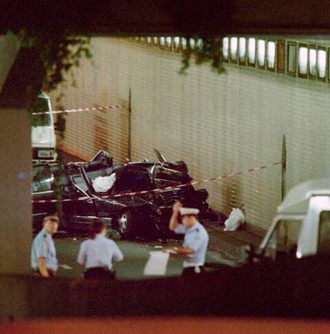 This crumbled car, smashed against the side of a Paris tunnel, carried Princess Diana to her death. On August 31 1997 the beloved peoples princess died in a catastrophic car crash while being pursued by paparazzi.
