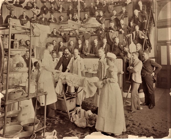 Bellevue Hospital, NYC operating theatre 1900