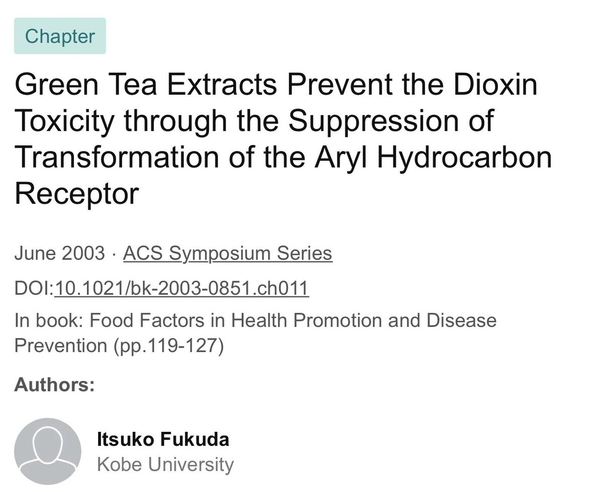 “Green Tea Extracts Prevent the Dioxin Toxicity through the Suppression