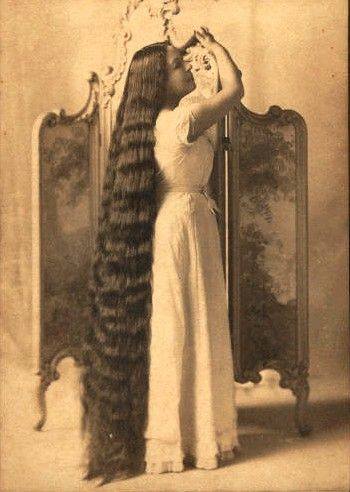 Victorian lady, with the hair down... 1890s
