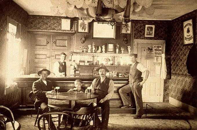 A saloon that let children enjoy their own kid-sized beers. Wisconsin. (1890s)